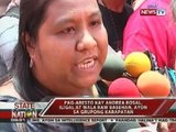 Pag-aresto kay Andrea Rosal, iligal at wala raw basehan ayon sa grupong karapatan