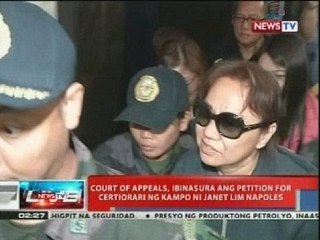 Court of Appeals, ibinasura ang petition for certiorari ng kampi ni Janet Lim-Napoles