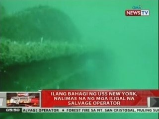 QRT: Ilang bahagi ng USS New York, nalimas na ng mga iligal na salvage operator