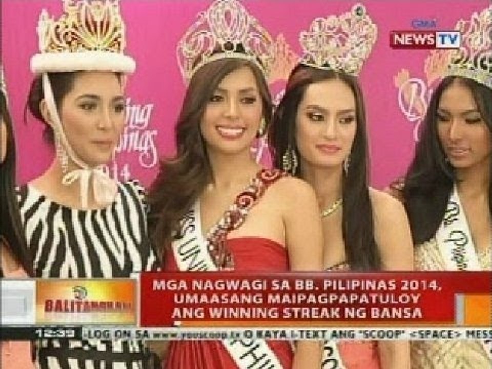 Mga nagwagi sa BB. Pilipinas 2014, umaasang maipagpapatuloy ang winning streak ng bansa