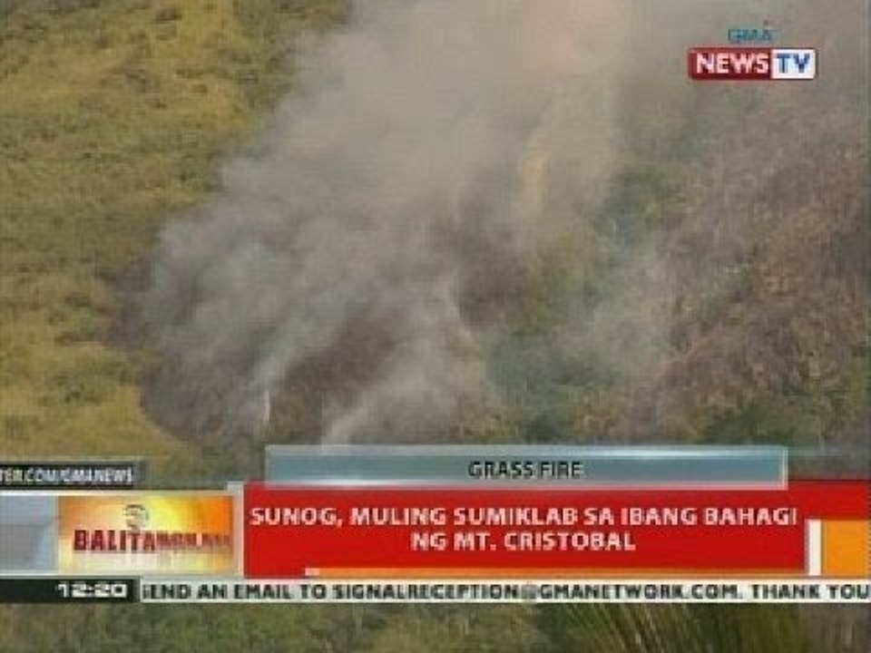 BT: Sunog, muling sumiklab sa ibang bahagi ng Mt. Cristobal