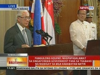 BT: Singaporean president, nasa bansa para sa kanyang state visit