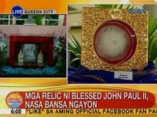 UB: Mga relic ni Blessed John Paul II, nasa bansa ngayon