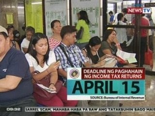 SONA: Deadline para sa pag-file ng income tax return, sa April 15 na