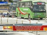 Daloy ng trapiko mula NIA road hanggang underpass sa Cubao, mabigat dahil sa reblocking