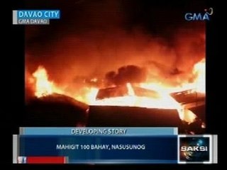 Saksi: Sunog, sumiklab sa mahigit 100 bahay sa Davao City