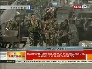 Mga naapektuhan sa bakbakan sa Zamboanga City, nanunuluyan pa rin sa tent city