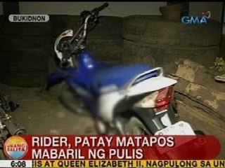 UB: Rider, patay matapos mabaril ng pulis sa Bukidnon