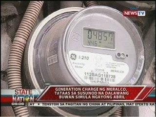 Generation charge ng Meralco, tataas sa susunod na dalawang buwan simula ngayong abril