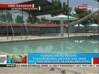BP: Lalaki sa Pangasinan, patay matapos mabagok ang ulo nang mag-dive sa swimming pool
