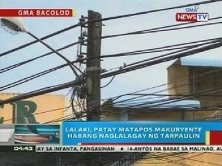 Lalaki, patay matapos makuryente habang naglalagay ng tarpaulin sa Bacolod City