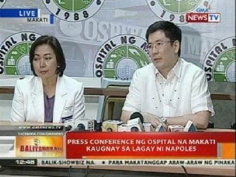 Press conference ng Ospital ng Makati kaugnay sa lagay ni Napoles