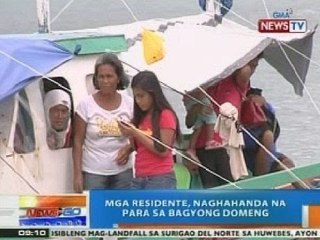 NTG: Mga residente ng Eastern Samar, naghahanda na para sa Bagyong Domeng