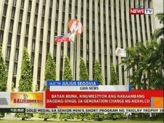 Bayan muna, kinuwestyon ang nakaambang dagdag-singil sa generation charge ng Meralco
