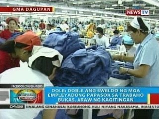 DOLE: Doble ang sweldo ng mga empleyadong papasok sa trabaho sa Araw ng Kagitingan