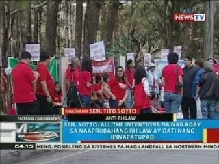 Panayam kay Sen. Tito Sotto kaugnay ng desisyon ng Korte na constitutional ang RH Law