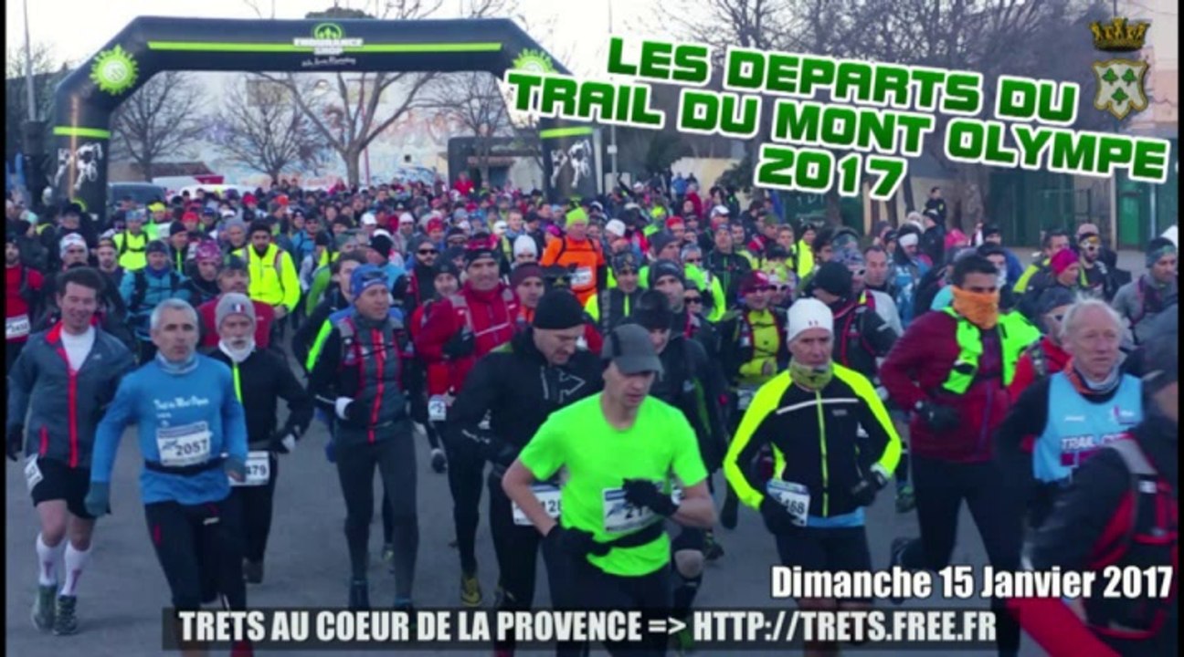 Les départs du Trail du Mont Olympe et course : 14/01/2017 TRETS