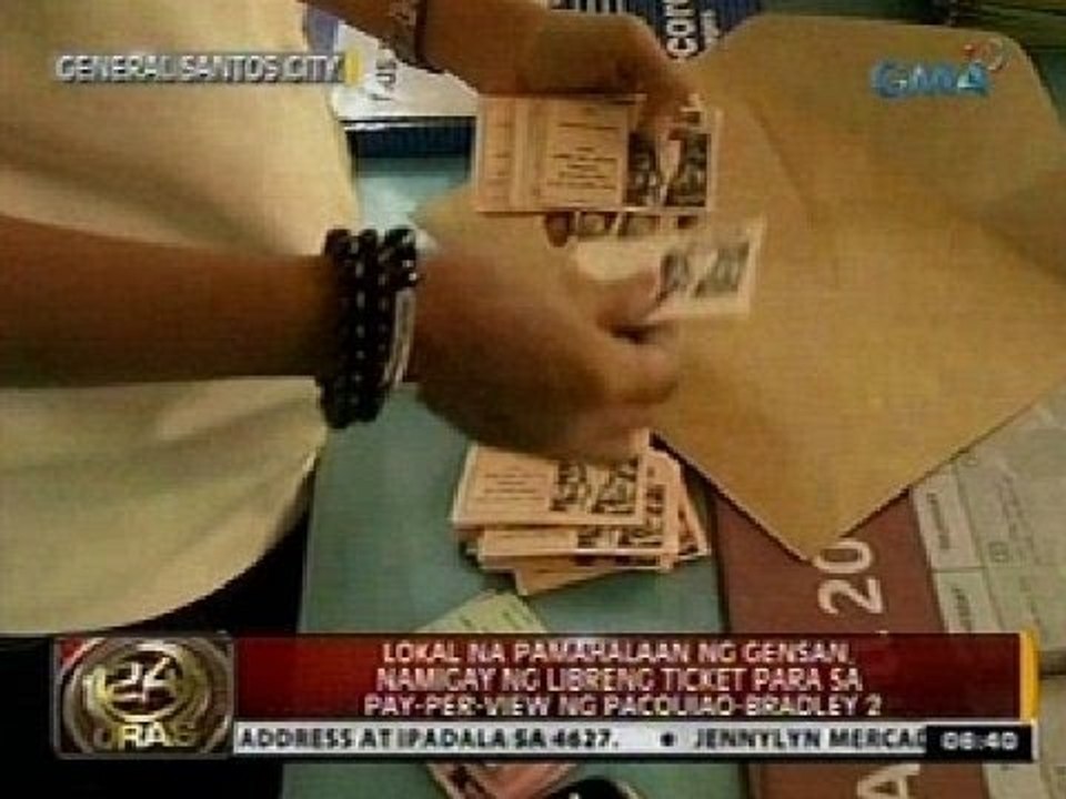 Lokal na pamahalaan ng GenSan, namigay ng libreng ticket para sa pay-per-view ng Pacquiao-Bradley 2