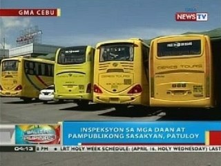 BP: Inspeksyon sa mga daan at pampublikong sasakyan, patulo