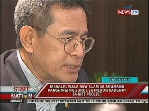 SMaralit, wala raw alam sa anumang panghingi ng suhol sa inekon kaugnay sa MRT project