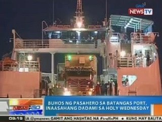 NTG: Buhos ng pasahero sa Batangas Port, inaasahang dadami sa Holy Wednesday