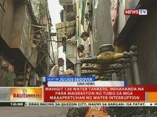 Mahigit 130 water tankers, inihahanda na para magrasyon ng tubig