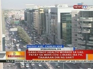 BT: Isang Pinoy health worker sa UAE, patay sa MERS COV