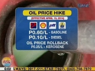 UB: Ilang oil firms, nagpatupad ng oil price hike ngayong Martes