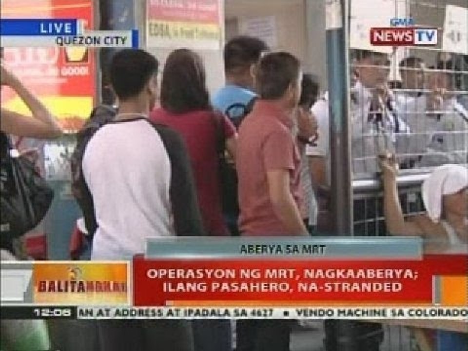 BT: Operasyon ng MRT, nagkaaberya; ilang pasahero, na-stranded