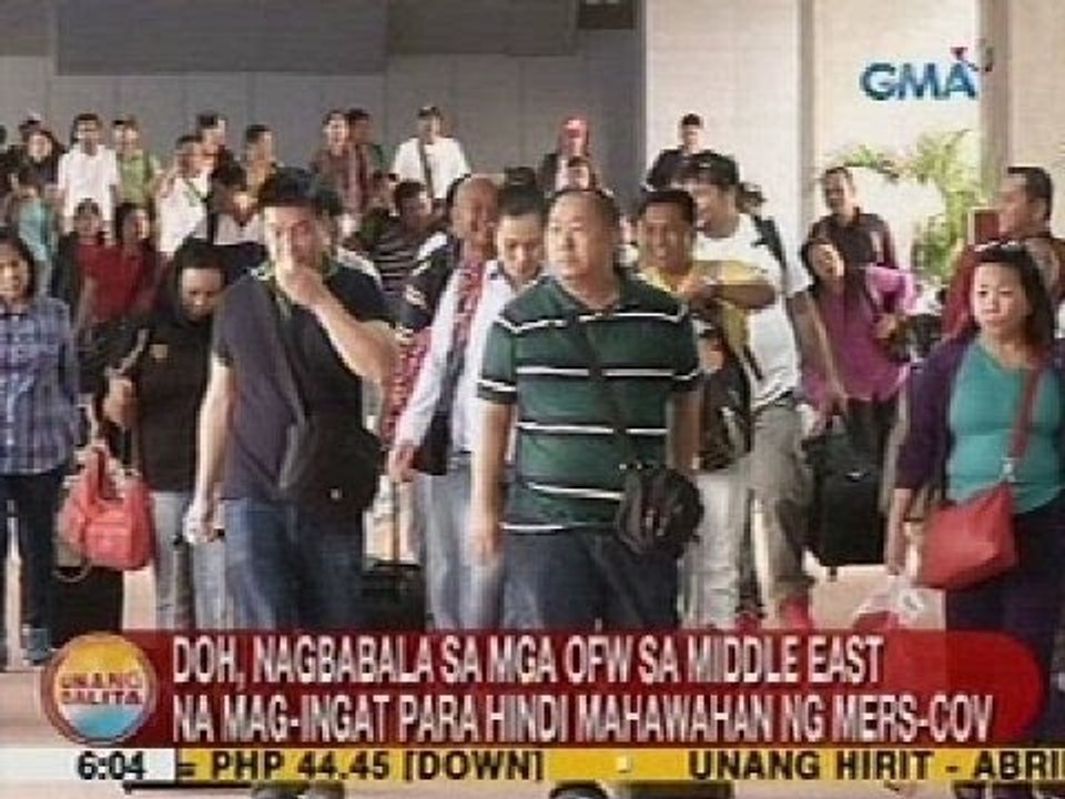 UB: DOH, nagbabala sa mga OFW sa Middle East na mag-ingat vs. MERS-COV