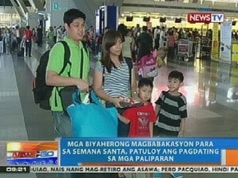 NTG: Mga bakasyunista, patuloy ang pagdating sa mga paliparan