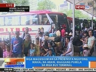 NTG: Mga magsisiuwian sa probinsya, maagang pumila sa mga bus terminal