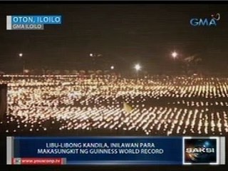 Saksi: Libu-libong kandila, inilawan sa Oton, Iloilo para makuha ang Guinness World Record