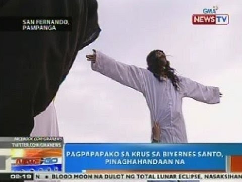 NTG: Pagpapako sa krus sa Biyernes Santo, pinaghahandaan na