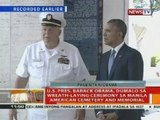 U.S. Pres. Barack Obama, dumalo sa wreath-laying ceremony sa Manila American Cemetery and Memorial