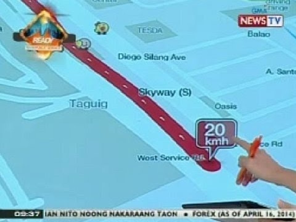 NTG: Traffic update as of 9:38 a.m. (April 21, 2014)