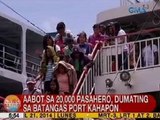 UB: Aabot sa 20k pasahero, dumating sa Batangas Port kahapon