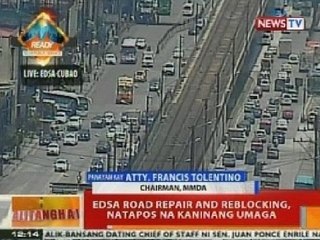 BT: EDSA road repair and reblocking, natapos na kaninang umaga