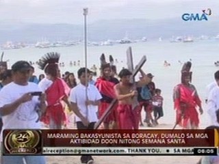 Descargar video: 24 Oras: Maraming bakasyunista sa Boracay, dumalo sa mga aktibidad doon nitong Semana Santa