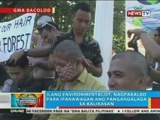 BP: Ilang environmentalist, nagpakalbo para ipanawagan ang pangangalaga sa kalikasan