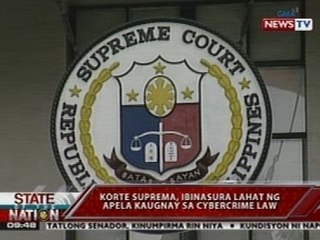 SONA: SC, ibinasura lahat ng apela kaugnay sa cybercrime law