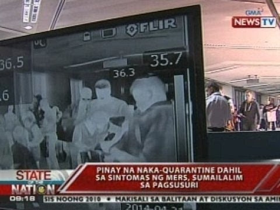 SONA: Pinay na naka-quarantine dahil sa sintomas ng MERS, sumailalim sa pagsusuri