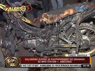 2 suspek sa pagpapasabog ng granada sa MPD Station 1, arestado