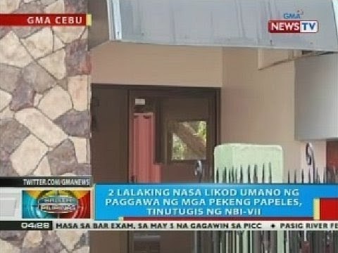 BP: Pagawaan umano ng mga pekeng papeles sa Cebu City, sinalakay ng NBI-VII