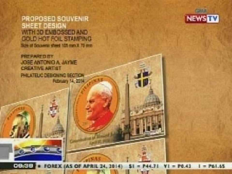 NTG: Special commemorative stamps nina John Paul II at John XXIII, ilulunsad