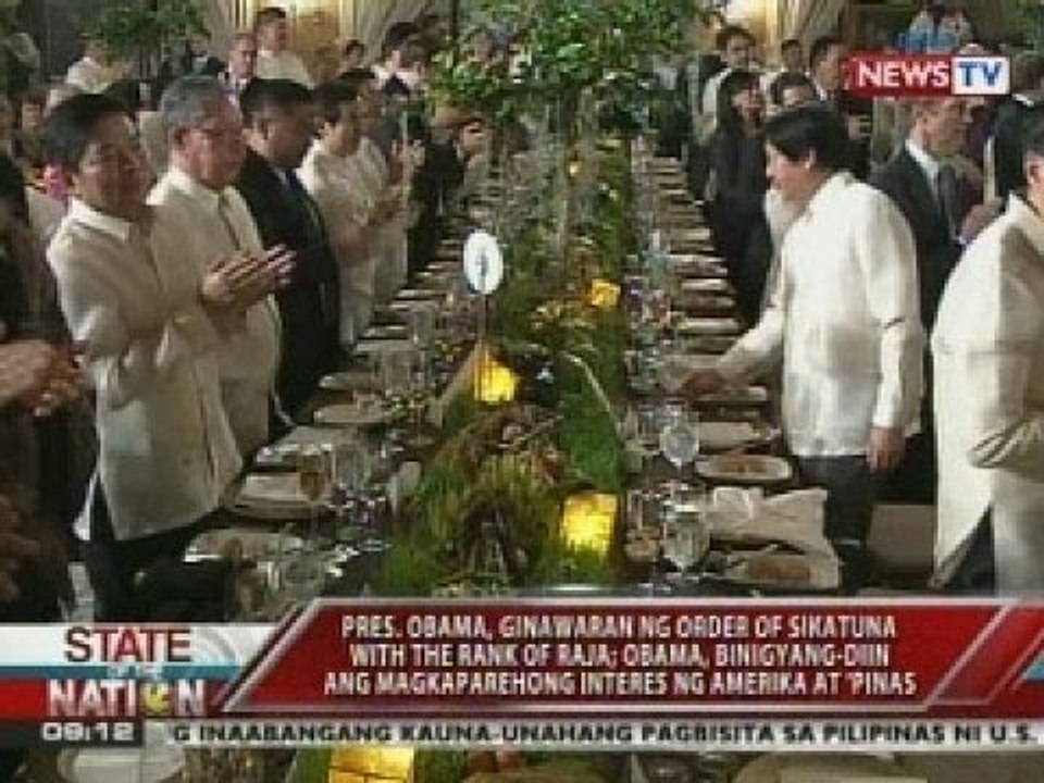 SONA: State dinner inihanda ng Malacañang para kay Obama, dinaluhan ng mga VIP