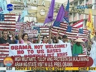 UB: Mga militante, tuloy ang protesta sa ika-2 araw ng state visit ni US Pres. Obama