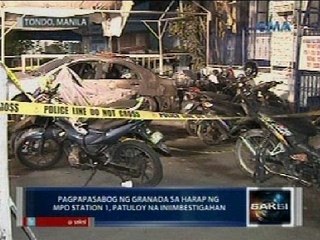 Pagpapasabog ng granada sa harap ng MPD Station 1, patuloy na iniimbestigahan