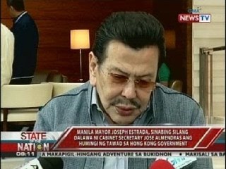 Mayor Estrada, sinabing silang dalawa ni Sec. Almendras ang hmingi ng tawad sa Hong Kong Government