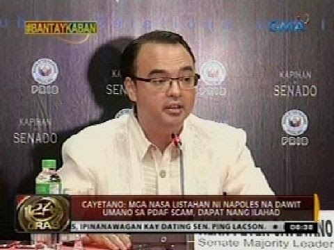 Cayetano: Mga nasa listahan ni Napoles na dawit umano sa PDAF scam, dapat nang ilahad